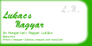 lukacs magyar business card