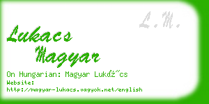 lukacs magyar business card